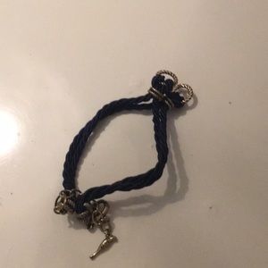 Navy blue wrap bracelet.
